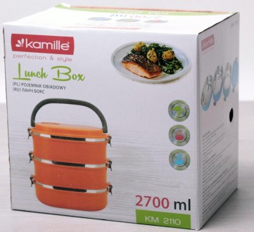 Ланч-бокс Kamille Priori (Lunch Box) - надежный и яркий помощник для транспортир. . фото 7