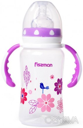 Бутылочка для кормления малышей Fissman Babies "Цветочки" абсолютно безвредное н. . фото 1