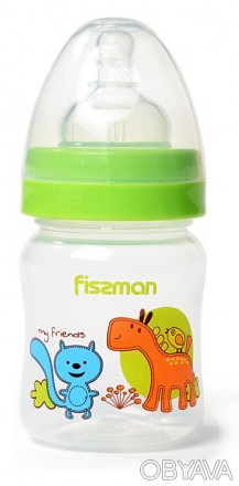 Бутылочка для кормления малышей Fissman Babies "Мои друзяшки" абсолютно безвредн. . фото 1