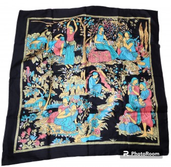 Винтаж, шелковый платок Soie, made in France, размер 75х75см, в отличном состоян. . фото 3