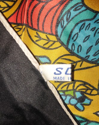 Винтаж, шелковый платок Soie, made in France, размер 75х75см, в отличном состоян. . фото 9