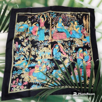 Винтаж, шелковый платок Soie, made in France, размер 75х75см, в отличном состоян. . фото 2