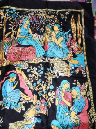 Винтаж, шелковый платок Soie, made in France, размер 75х75см, в отличном состоян. . фото 7