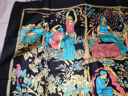 Винтаж, шелковый платок Soie, made in France, размер 75х75см, в отличном состоян. . фото 5