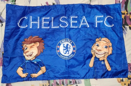 Футбольный флаг FC Chelsea, размер 90х60см. . фото 4