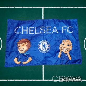 Футбольный флаг FC Chelsea, размер 90х60см. . фото 1