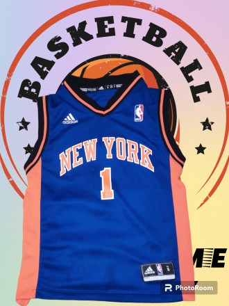 Детская, баскетбольная майка Adidas NBA New Yirk Knicks, Stoudmire, на рост, при. . фото 2