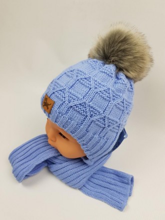 
 
В'язані дитячі шапки з помпоном 
- милий дизайн та тепло для малюка! Виробник. . фото 3