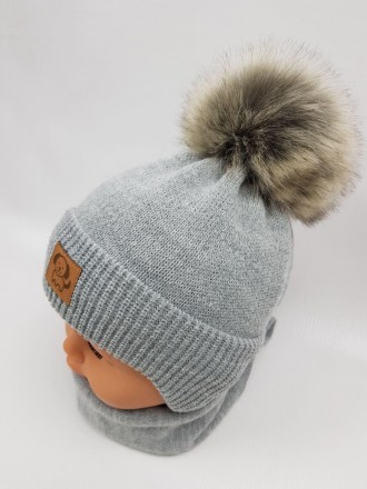 
 
В'язані дитячі шапки з помпоном 
- милий дизайн та тепло для малюка! Виробник. . фото 3