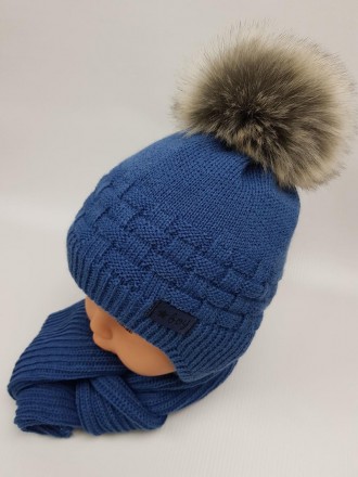 
 
Вязаные детские шапки с помпоном 
- милый дизайн и тепло для малыша! Производ. . фото 3