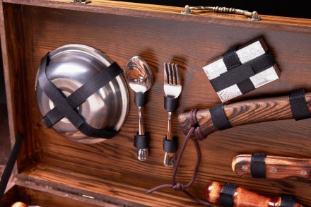 
Набір шампурів в дерев'яний кейс "Дроворуб". Оригінальний та корисний подарунок. . фото 6