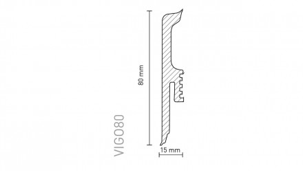 
Плінтус підлоговий гнучкий Arbiton Vigo 80. Колір: 01. В: 80мм, Ш: 15мм, Д: 220. . фото 7