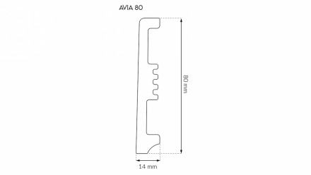 
Плінтус підлоговий Arbiton, колекція: AVIA. Колір: білий. Висота: 80 мм, Ширина. . фото 8