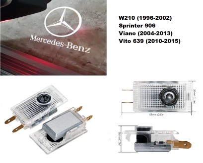 Ціна за комплект із 2-ох штук

Підсвітка дверей Mercedes 
 Підсвітка виконує . . фото 2