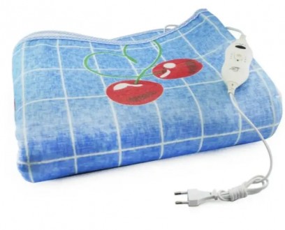 
Електропростирадло полуторне із сумкою electric blanket 150*120 blue cherry 
Оп. . фото 2
