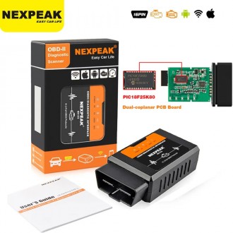 Nexpeak NX103 ELM327 WIFI OBD2 ver 1.5 Поддержка Android и iPhone / iPad Windows. . фото 2