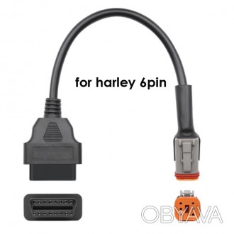 ПЕРЕХОДНИК Harley 6 pin кабель адаптор 16Pin OBD2 OBDII кабель диагностический
 . . фото 1