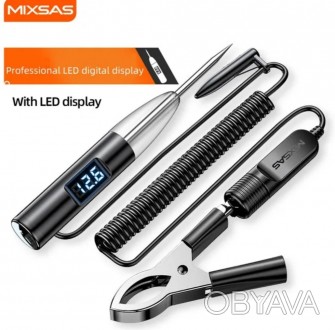MIXSAS LED display - тестер автомобильной цепи 5-30V (длина провода 1.2m)
 Измер. . фото 1