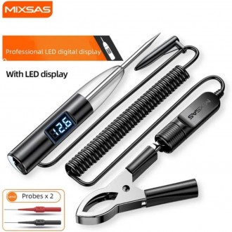 MIXSAS LED display - тестер автомобильной цепи 5-30V (длина провода 1.2m, иголки. . фото 2