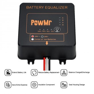 Балансир АКБ Battery Equalizer Type 1 12V PowMr
Балансир заряда для АКБ (Battery. . фото 2