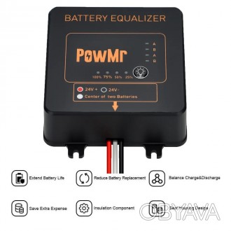 Балансир АКБ Battery Equalizer Type 1 12V PowMr
Балансир заряда для АКБ (Battery. . фото 1