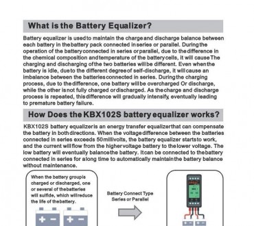 Балансир АКБ Battery Equalizer ANGUI KBX102S с индикацией
Эквалайзер батареи исп. . фото 7