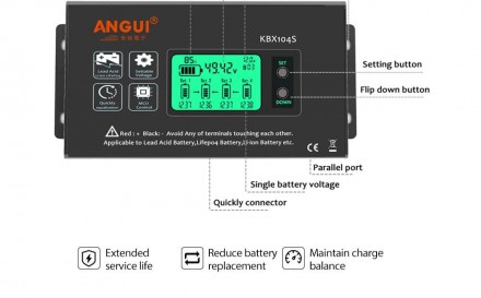 Балансир АКБ Battery Equalizer ANGUI KBX104S с индикацией
Эквалайзер батареи ANG. . фото 7