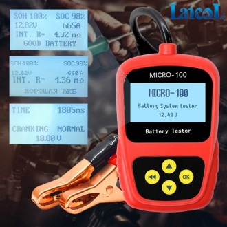 Анализатор автомобильных стартерных аккумуляторных батарей MICRO-100 для:
— тест. . фото 4
