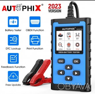 AUTOPHIX BAS300 Plus OBD2 Сканер и тестер акб 2 in 1 Car Code Reader 6V 12V 100-. . фото 1