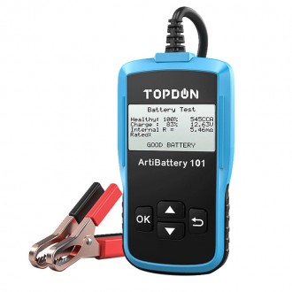 Тестер аккумуляторных батарей Topdon ArtiBattery 101
Topdon AB101 100-2000 CCA т. . фото 2