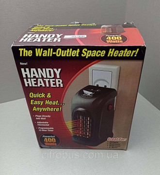 Тепловентилятор із терморегулятором і таймером Handy Heater 400Watt
Нагрівач Хен. . фото 2