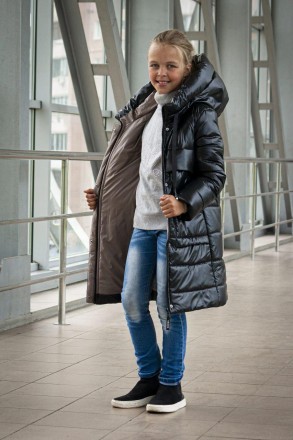 Зимова куртка для дівчинки з накладними кишенями - новинку на зиму 2023-2024 для. . фото 6