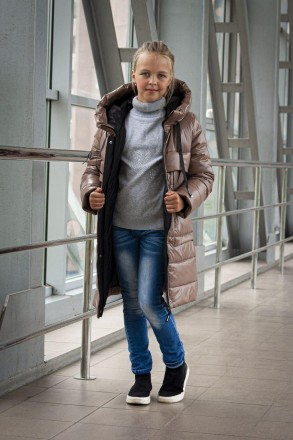 Зимова куртка для дівчинки з накладними кишенями - новинку на зиму 2023-2024 для. . фото 9