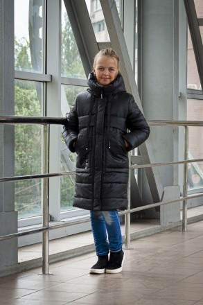 Зимова куртка для дівчинки з накладними кишенями - новинку на зиму 2023-2024 для. . фото 8