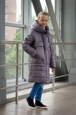 Зимова куртка для дівчинки з накладними кишенями - новинку на зиму 2023-2024 для. . фото 7