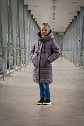 Зимова куртка для дівчинки з накладними кишенями - новинку на зиму 2023-2024 для. . фото 4