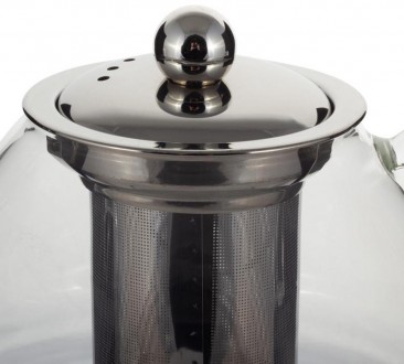 Чайник стеклянный заварочный Kamille с металлическим ситечком для заваривания ча. . фото 4