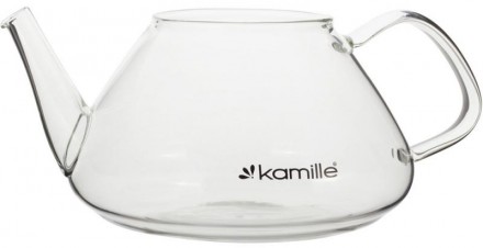 Чайник стеклянный заварочный Kamille с металлическим ситечком для заваривания ча. . фото 5