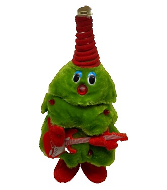 Новорічна іграшка ялинка зелена — нова музична іграшка для вашої дитини. Плюшева. . фото 6