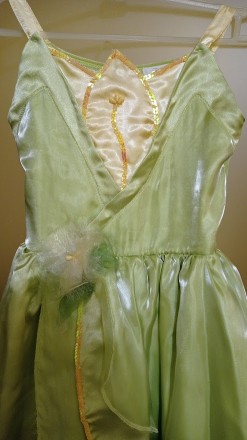 Карнавальна сукня салатового кольору для феї квітів Disney для дівчинки 9-10 рок. . фото 3