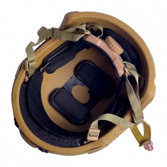 Защитный кевларовый шлем Fast Helmet NIJ IIIA (Койот) + Кавер (Мультикам)
Размер. . фото 5