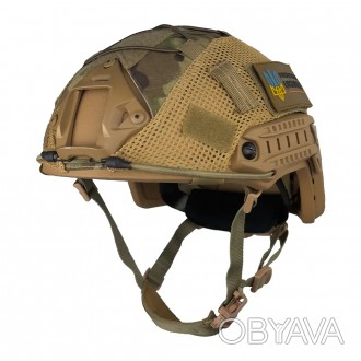 Защитный кевларовый шлем Fast Helmet NIJ IIIA (Койот) + Кавер (Мультикам)
Размер. . фото 1