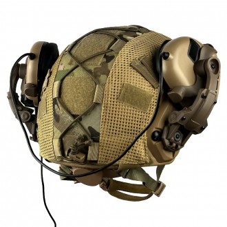 Тактический комплект шлем Fast + кавер + наушники Earmor М31 + крепление Чебураш. . фото 9