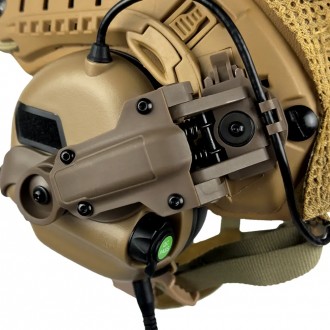 Тактический комплект шлем Fast + кавер + наушники Earmor М31 + крепление Чебураш. . фото 6