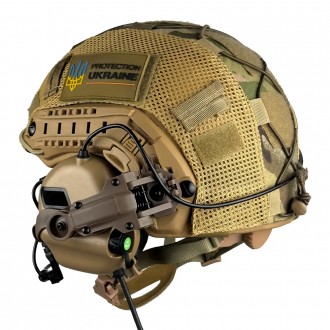 Комплект шлем кевларовый Fast Helmet NIJ IIIA + наушники Earmor M32 Mod3 с чебур. . фото 5