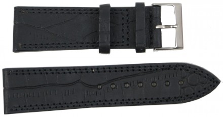 Кожаный ремешок для мужских часов Mykhail Ikhtyar Ш24 мм черный S24-619S black
О. . фото 2