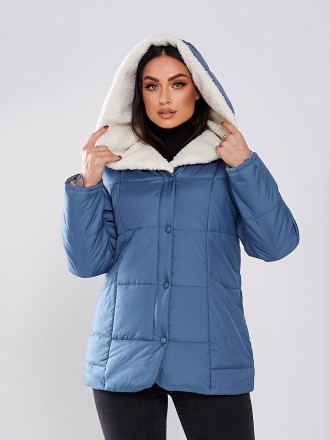 Жіноча зимова куртка 
Модель: 068
Тканина- плащівка стьобана 200 синтепоном, кап. . фото 4