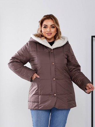 Жіноча зимова куртка 
Модель: 068
Тканина- плащівка стьобана 200 синтепоном, кап. . фото 7