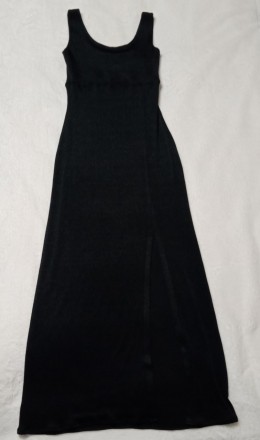Класична вечірня чорна сукня з розрізом 
розмір : 42-44 
ог-80
довжина 140. . фото 3