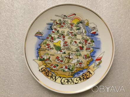 Продам подборку сувенирных тарелок с изображением карт разных стран, городов, мо. . фото 1